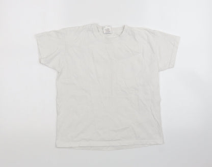 Fruit of the Loom Boys White   Basic T-Shirt Size 7-8 Years