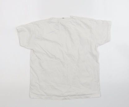 Fruit of the Loom Boys White   Basic T-Shirt Size 7-8 Years