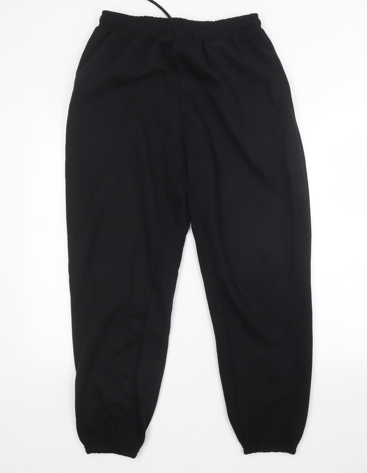 Womens UK Size 12 Preworn Regular Fit Sweatpants Black Trousers