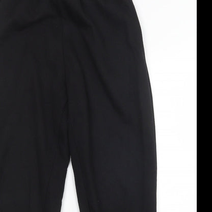 Womens UK Size 12 Preworn Regular Fit Sweatpants Black Trousers
