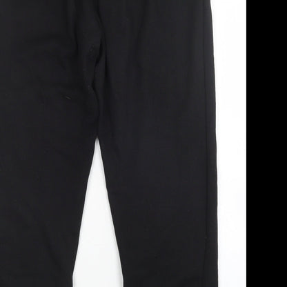 Womens UK Size 12 Preworn Regular Fit Sweatpants Black Trousers