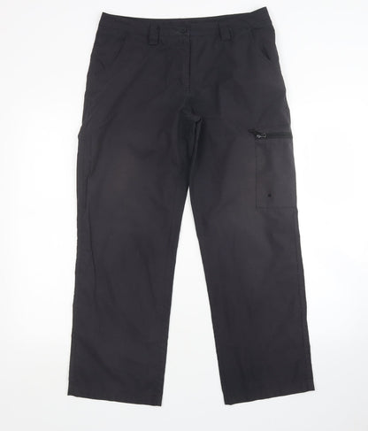 Mountain Warehouse Womens Black   Cargo Trousers Size 10 L29 in