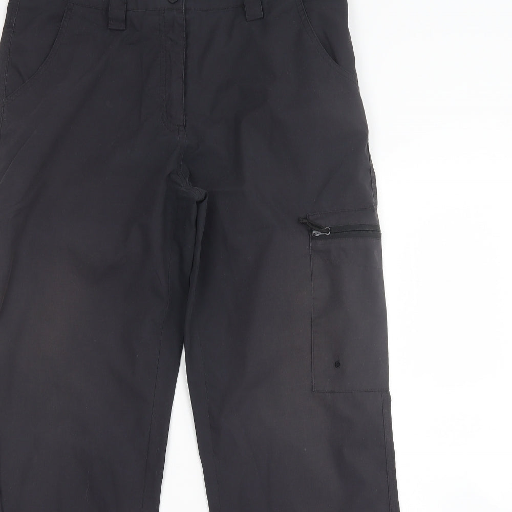 Mountain Warehouse Womens Black   Cargo Trousers Size 10 L29 in
