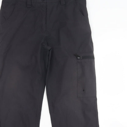 Mountain Warehouse Womens Black   Cargo Trousers Size 10 L29 in
