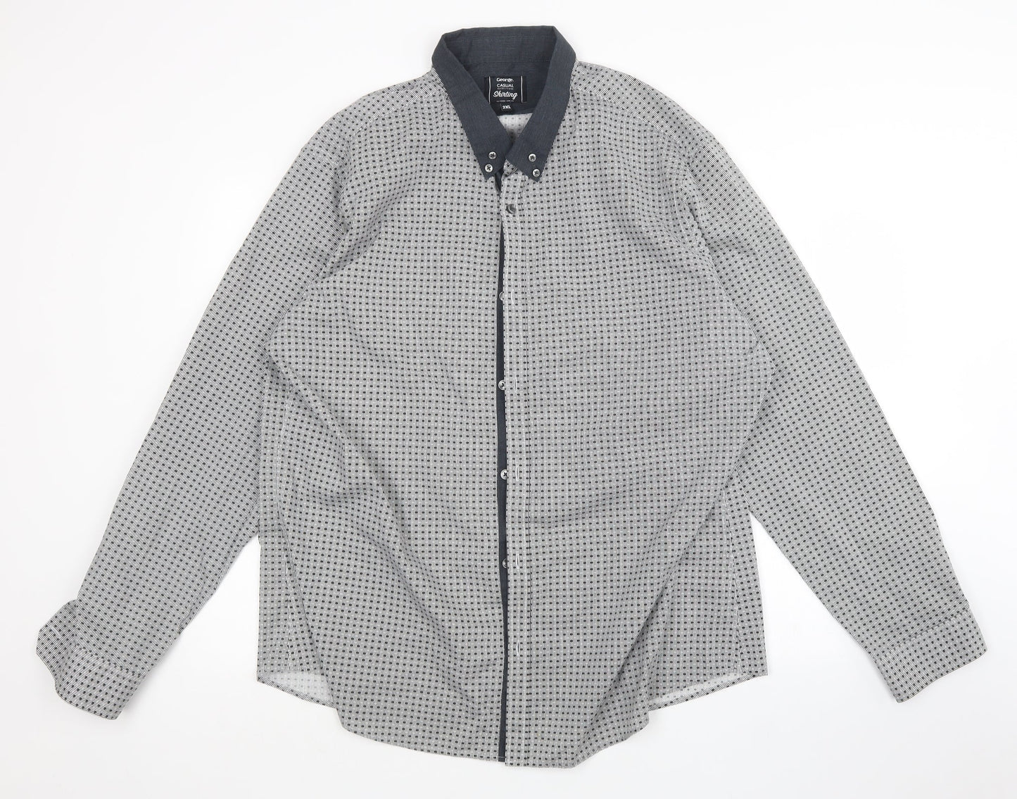 George Mens Multicoloured Geometric   Button-Up Size 2XL