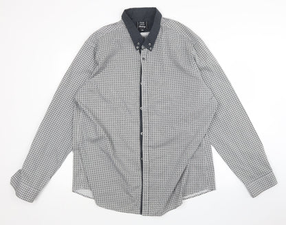 George Mens Multicoloured Geometric   Button-Up Size 2XL
