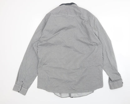 George Mens Multicoloured Geometric   Button-Up Size 2XL