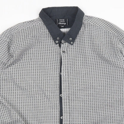 George Mens Multicoloured Geometric   Button-Up Size 2XL