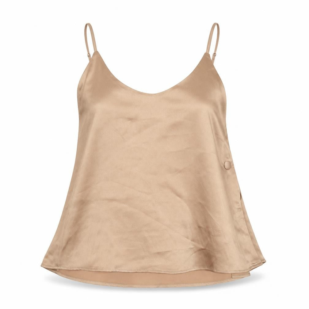 Womens UK Size 10 Boohoo Brown Basic Tank