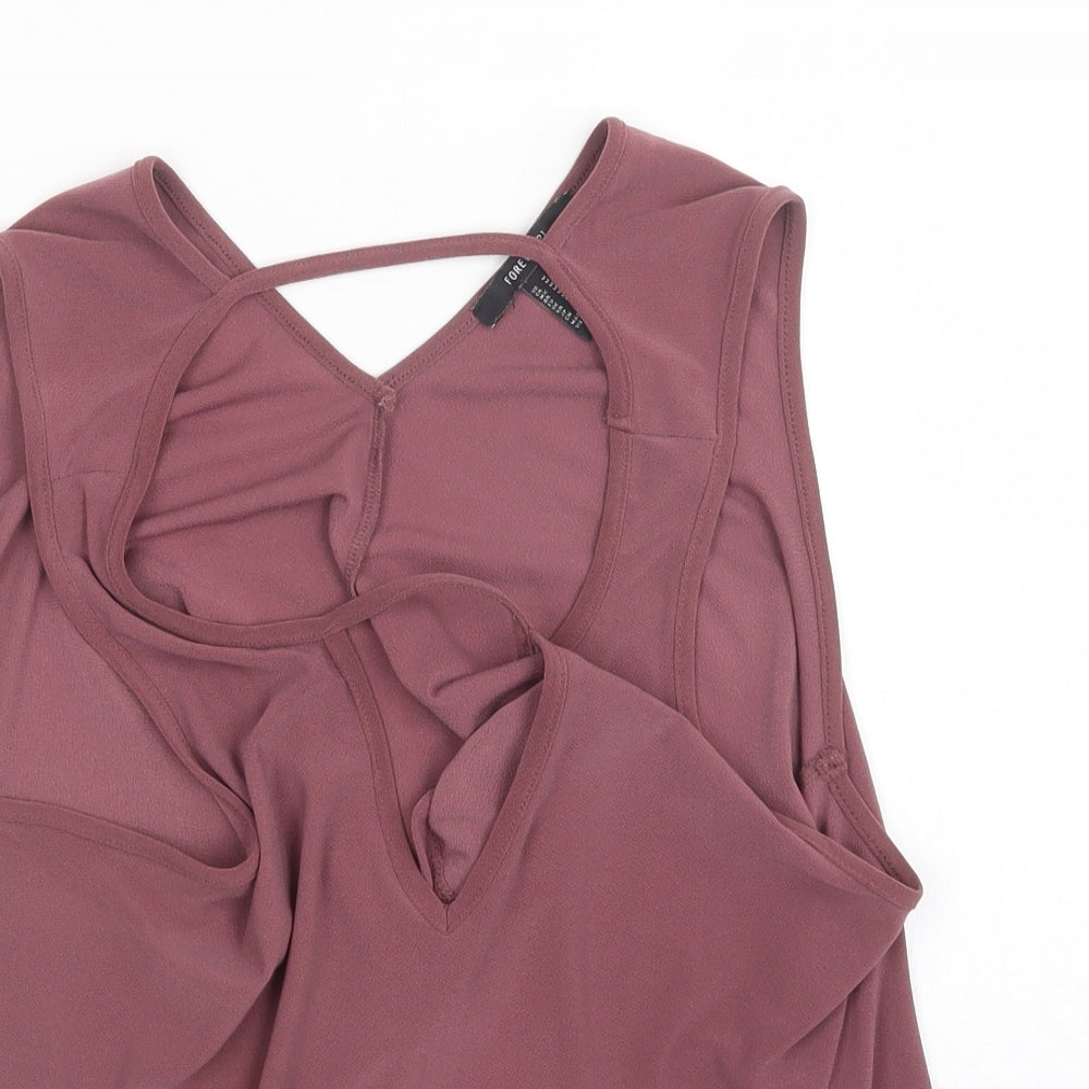 FOREVER 21 Womens Pink   Basic Blouse Size M
