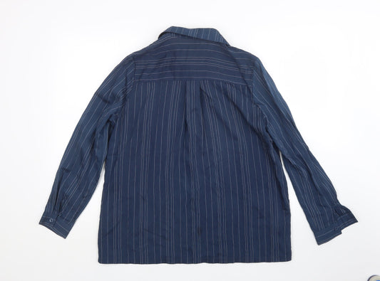 Boohoo Womens Blue   Basic Button-Up Size 10