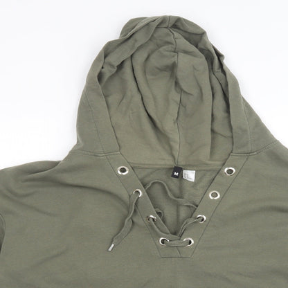 H&M Womens Green   Pullover Hoodie Size M