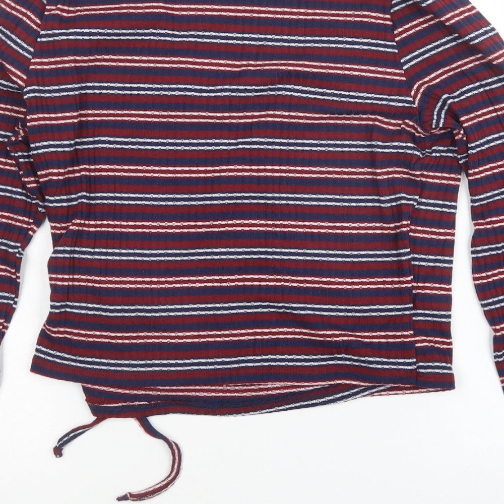 In The Moment  Womens Multicoloured Striped  Pullover Jumper Size M