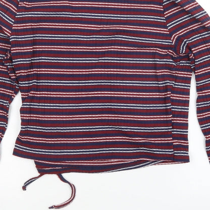 In The Moment  Womens Multicoloured Striped  Pullover Jumper Size M