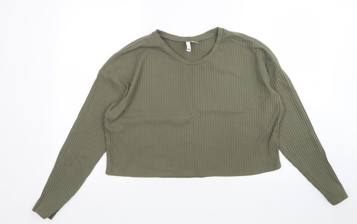 Womens UK Size M H&M Green Pullover Jumper