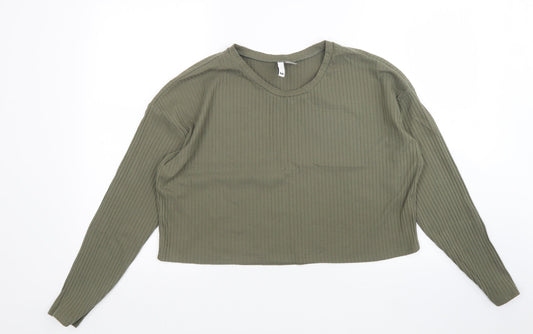 Womens UK Size M H&M Green Pullover Jumper