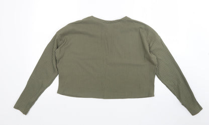 Womens UK Size M H&M Green Pullover Jumper