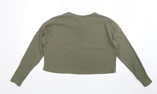Womens UK Size M H&M Green Pullover Jumper