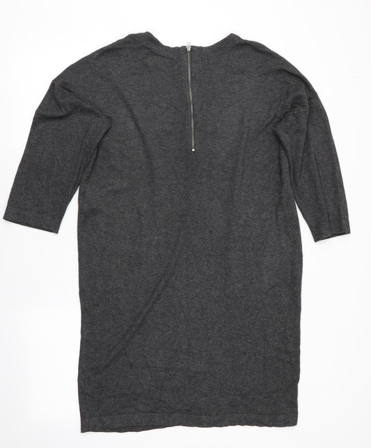 VERO MODA Womens Grey   Jumper Dress  Size L  - Back Zip
