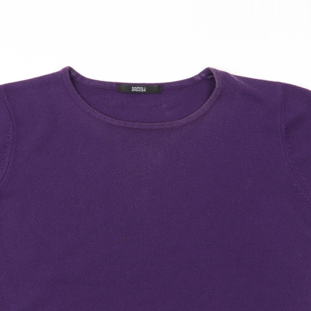 Womens UK Size 8 Marks and Spencer Purple Pullover Jumper