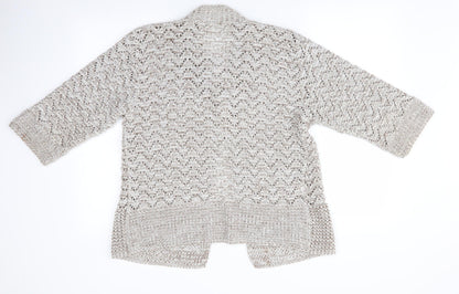 Womens UK Size S Preworn Brown Cardigan Jumper