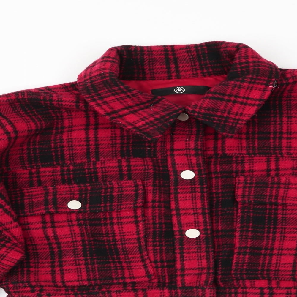 Womens UK Size 4 Missguided Red Bomber Jacket