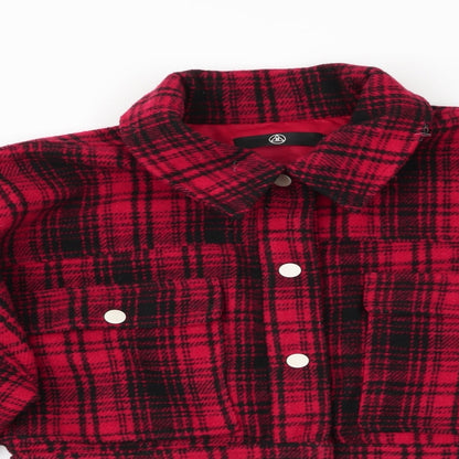 Womens UK Size 4 Missguided Red Bomber Jacket