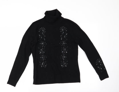 Womens UK Size  Preworn Black Pullover Jumper