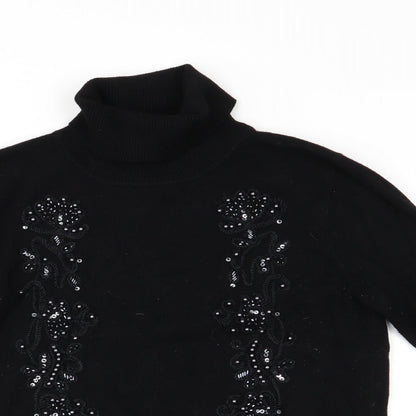 Womens UK Size  Preworn Black Pullover Jumper