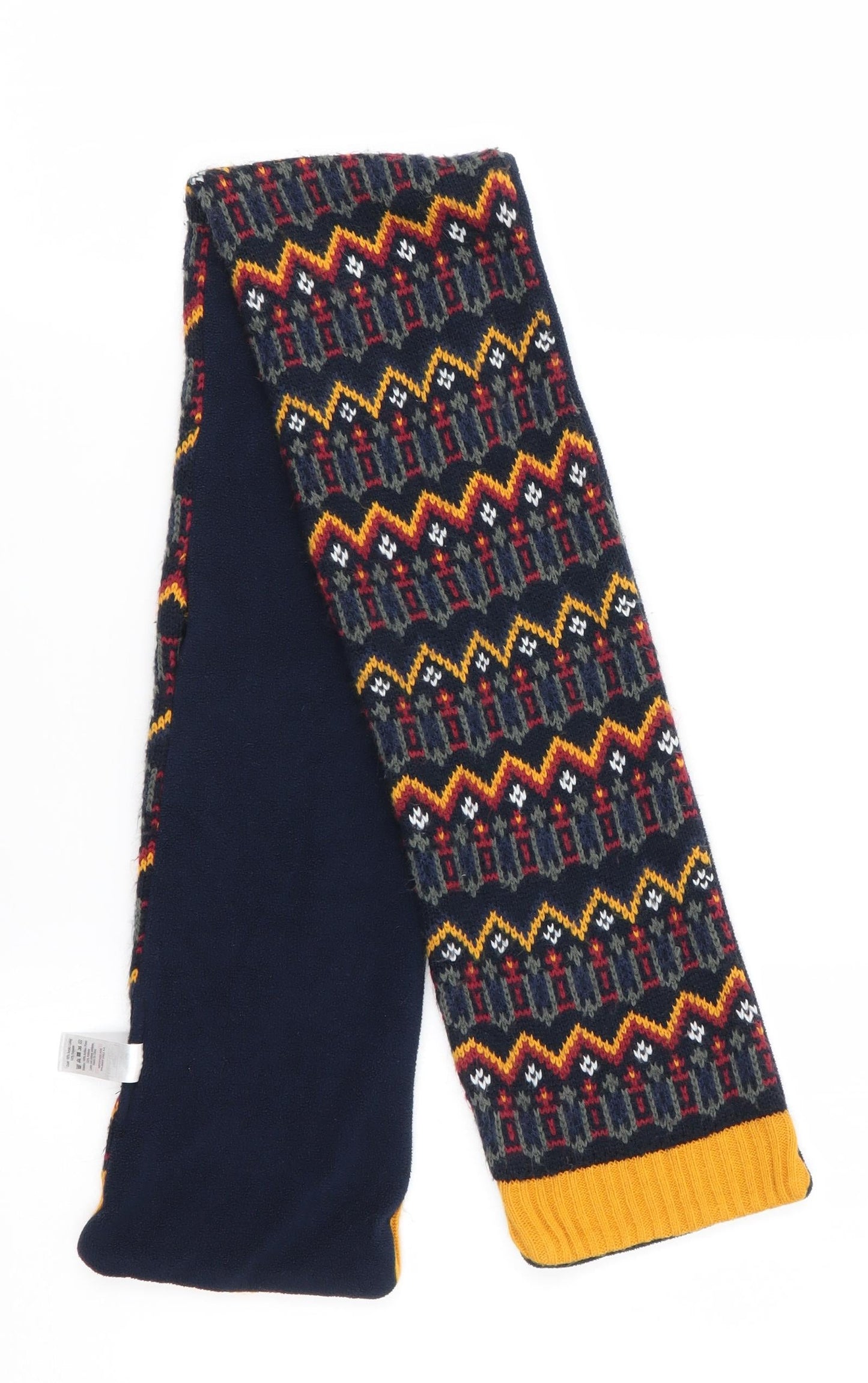George Boys Blue Geometric  Scarf  One Size