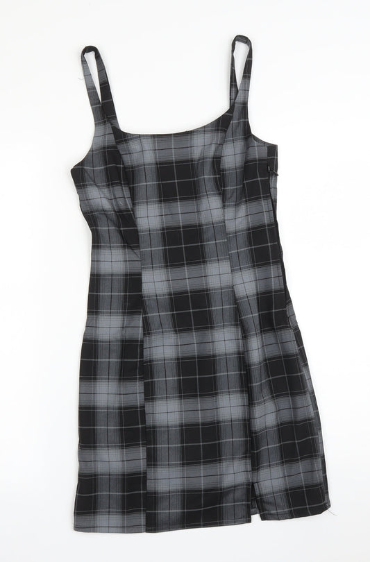 H&M Womens Multicoloured Check  Bodycon  Size 8