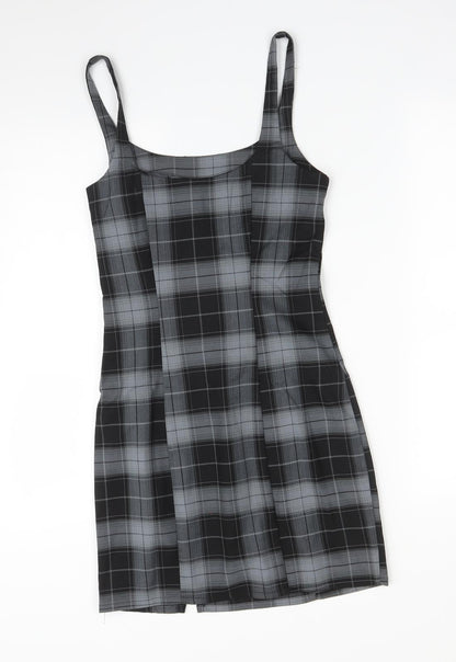 H&M Womens Multicoloured Check  Bodycon  Size 8