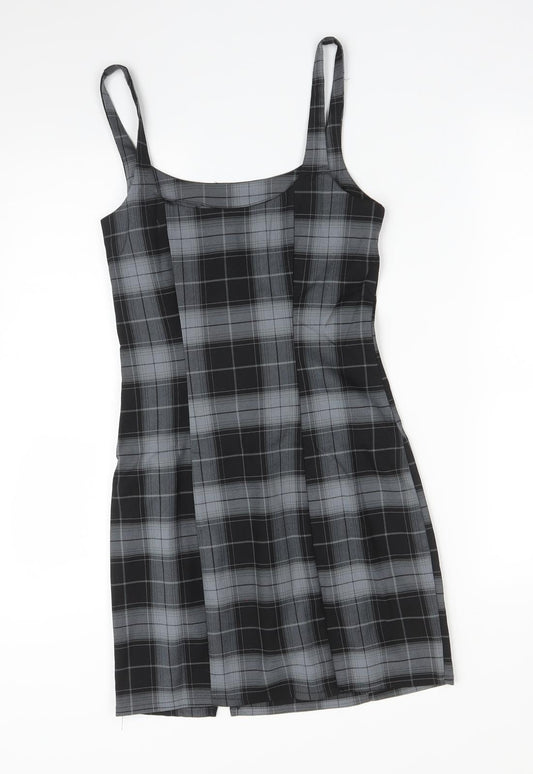 H&M Womens Multicoloured Check  Bodycon  Size 8