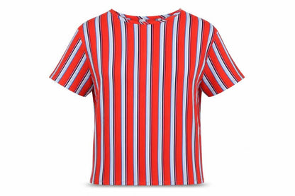 Womens UK Size 10 DIFFUSE Multicoloured Basic T-Shirt