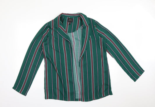FOREVER 21 Womens Multicoloured Striped  Jacket Blazer Size M