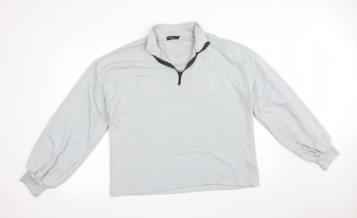 Boohoo Womens Grey   Pullover Sweatshirt Size L