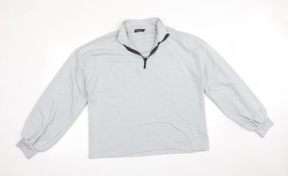 Boohoo Womens Grey   Pullover Sweatshirt Size L