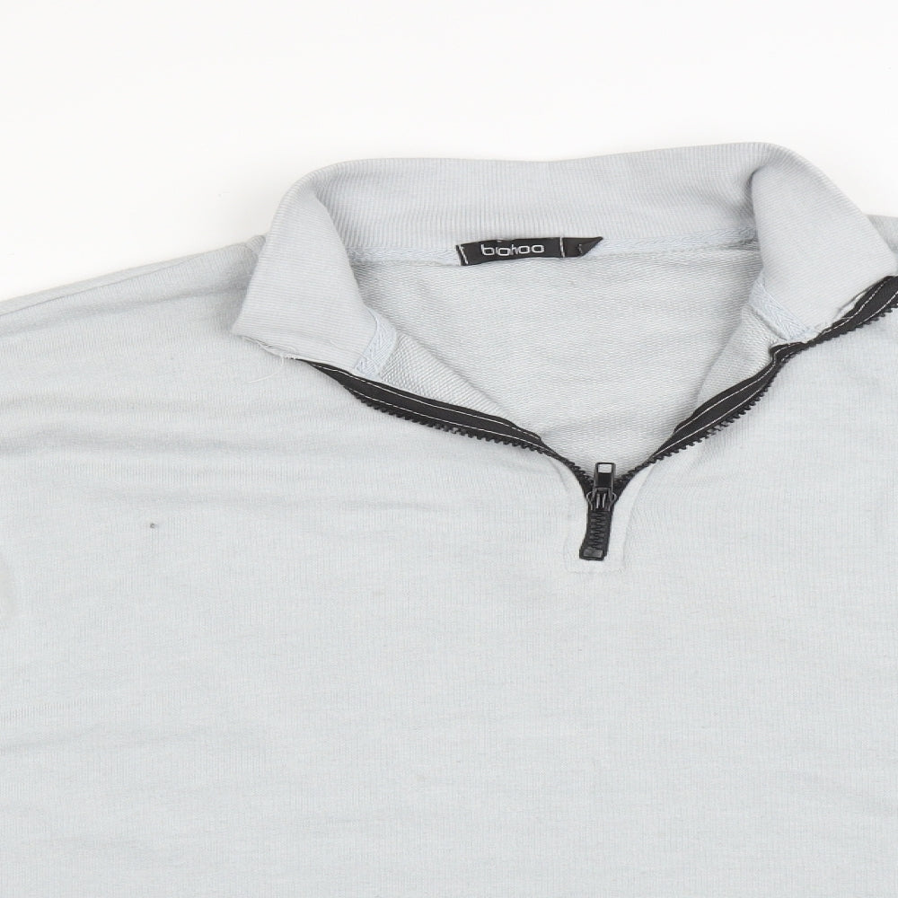 Boohoo Womens Grey   Pullover Sweatshirt Size L