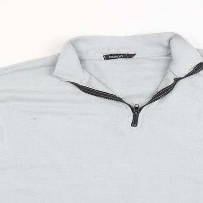 Boohoo Womens Grey   Pullover Sweatshirt Size L