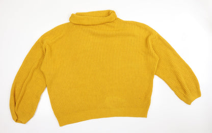 Womens UK Size 10 In the Style Yellow Pullover Jumper