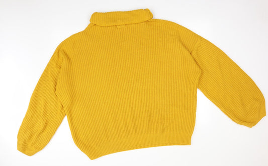 Womens UK Size 10 In the Style Yellow Pullover Jumper