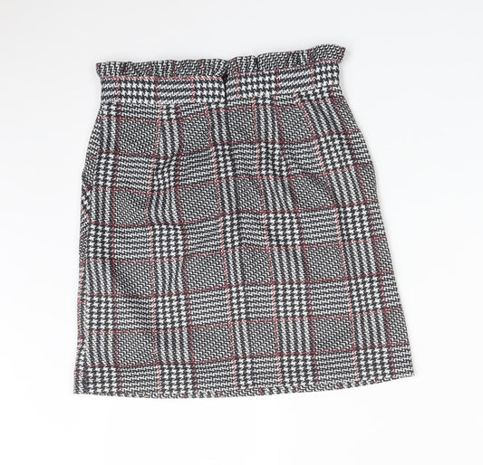 New Look Womens Multicoloured Check  Straight & Pencil Skirt Size 8