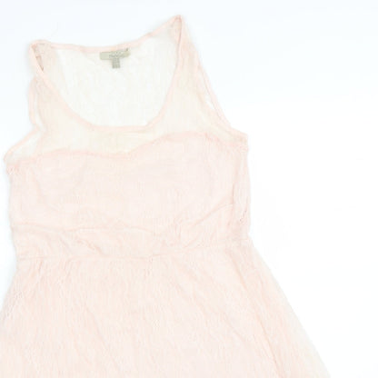 Zara Womens Pink Floral  A-Line  Size M