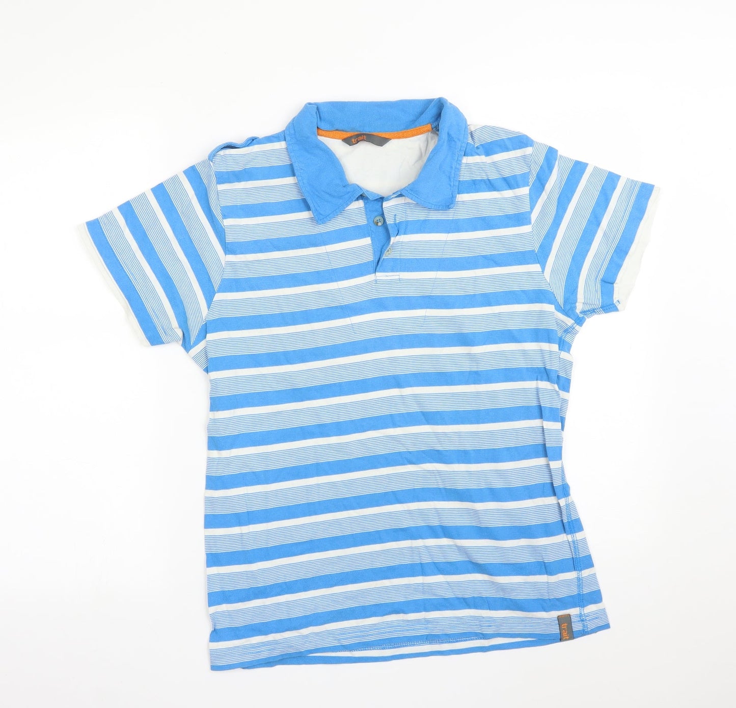 BHS Mens Multicoloured Striped   Polo Size M