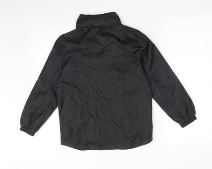 Stanno Boys Black   Overcoat Coat Size 8 Years
