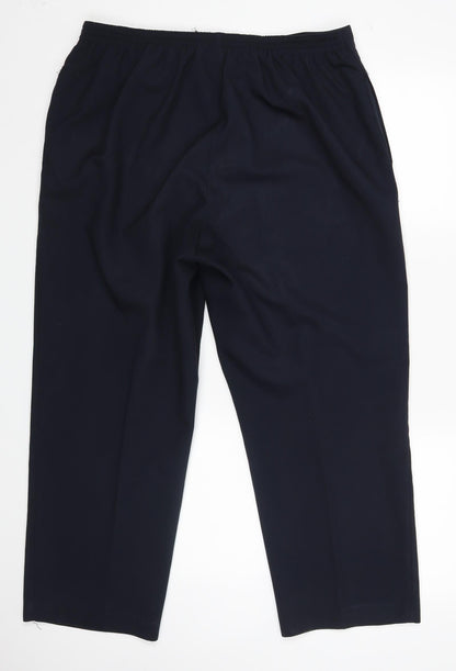 Womens UK Size 18 BHS Regular Fit Dress Pants Blue Trousers