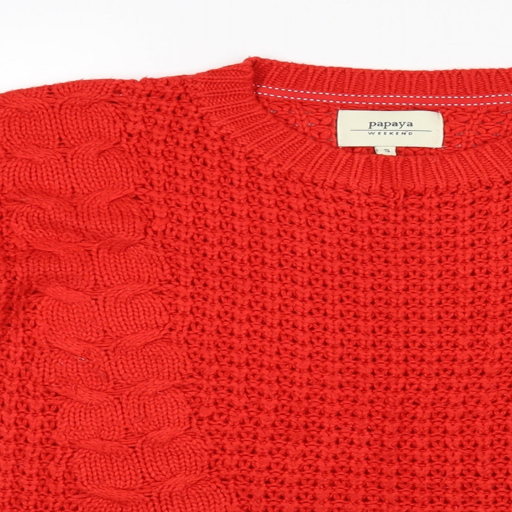 Womens UK Size S Matalan Red Pullover Jumper