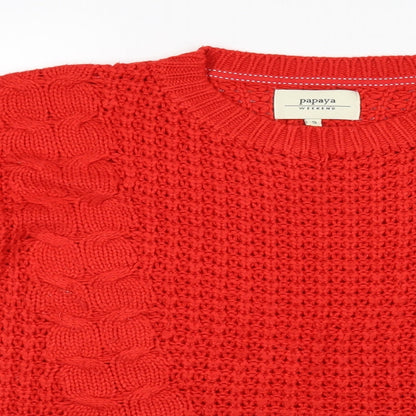 Womens UK Size S Matalan Red Pullover Jumper