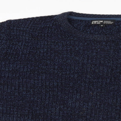 Sandstone & Co Men Mens Blue   Pullover Jumper Size M