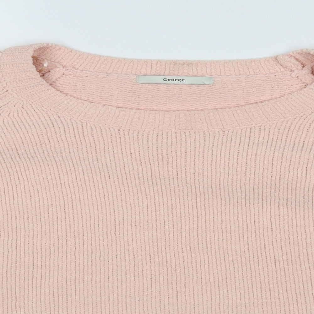 George Womens Pink   Pullover Jumper Size L